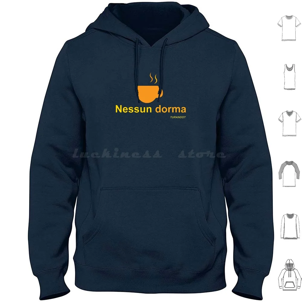 Turandot Coffee Hoodie cotton Long Sleeve Turandot Puccini Opera Caffè Coffee Sleep