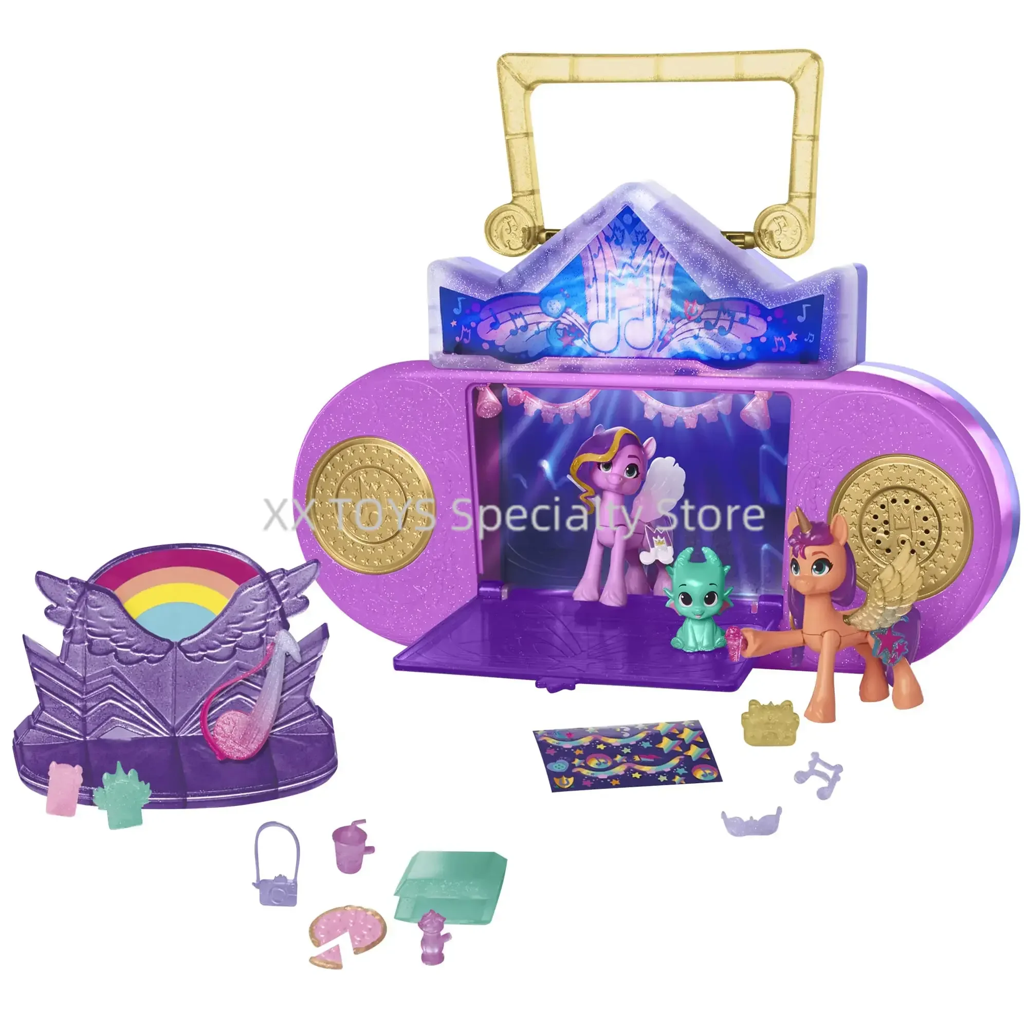 Hasbro My Little Pony Toys Make Your Mark Musical Mane Melody Shining Stage Set Light-up Pony with Music Girls Play House Toys