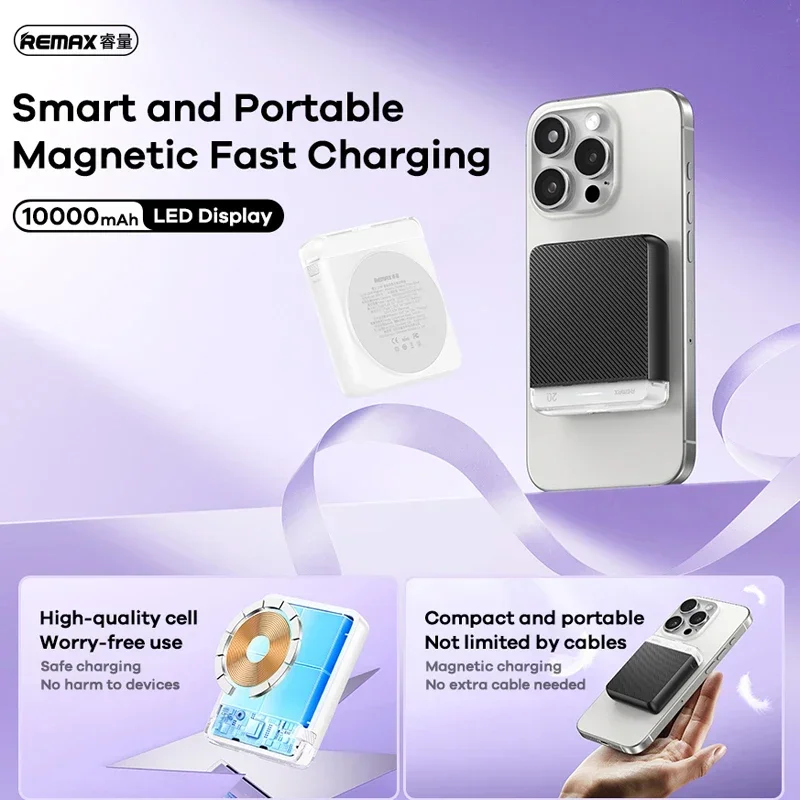 REMAX 20W Fast Charging Magnetic Wireless Power Bank For iPhone 15 Pro MAX 14 Xiaomi Samsung Oneplus Portable Charger PowerBank