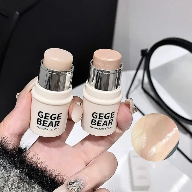 Evidenziatore idratante a luce d'acqua trasparente Stick Champagne Pasta ad alta lucentezza Viso e corpo Schiarente Trucco naturale Bronzer Blush