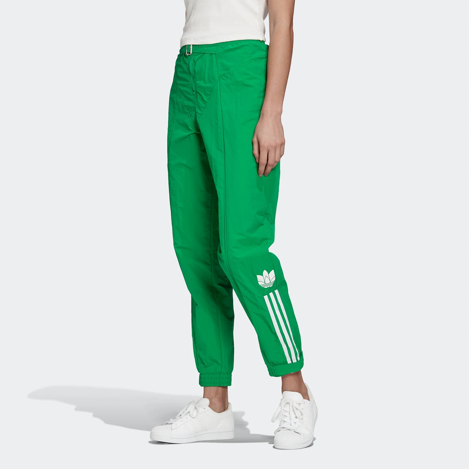 Adidas genuine clover women's retro printed high waisted sports pants GF0267