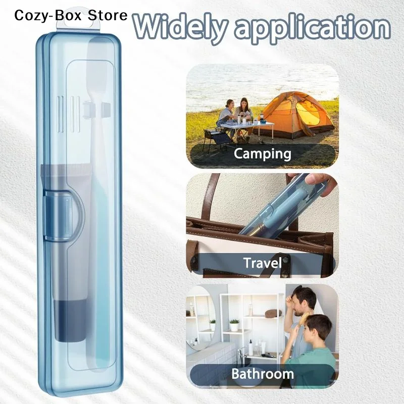 [ZY]Toothbrush Box Transparent Organizer Case Travel Portable Toothbrush Holder Plastic Toothpaste Box Storage Container[ZY] - view 5