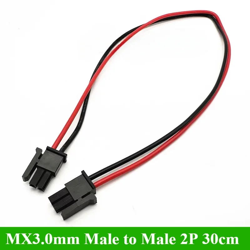 1PCS MX 3.0mm Pitch 5557 Terminal Wire Double Row Male To Male 2P/4P/6P/8P/10P/12P/14P/16P/18P/20P/22P/24P 30CM Electronic Wire