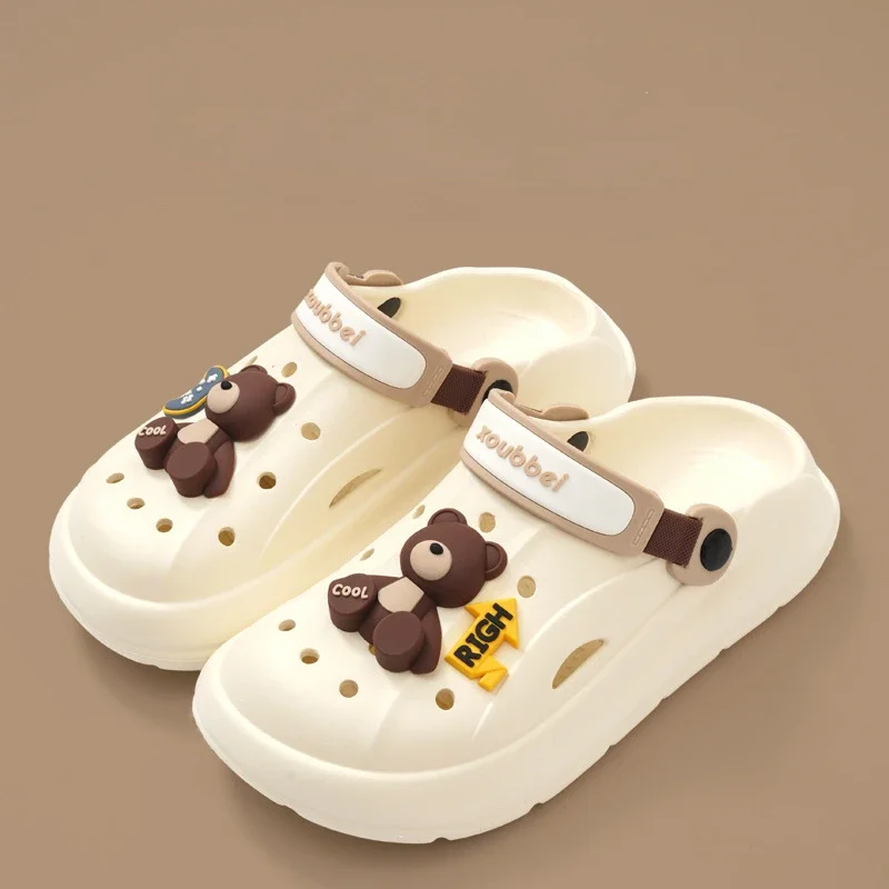 

Ladies Cave Shoes Summer Anti-slip Couple Eva Sandals Boys Beach Wooden Shoes Home Slippers Outdoor Sandals Ladies Slippers