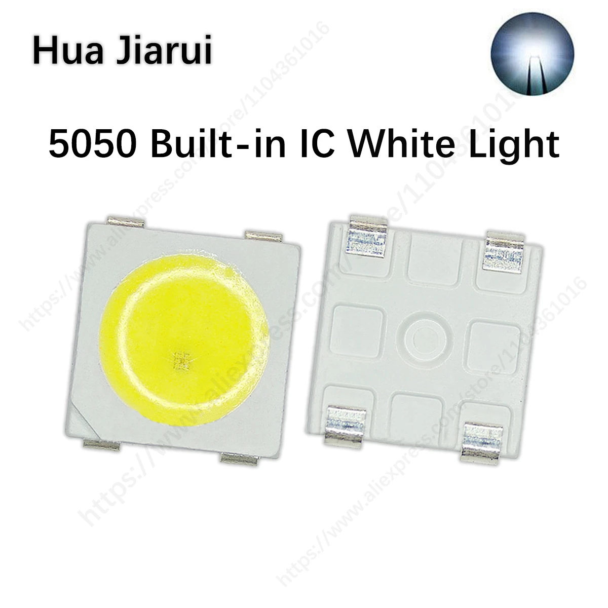 

5050 LED White LEDs High-Brightness Diodo Built in IC 6500K SMD Light-emitting Diodes SMD 5050 White Light Diodo