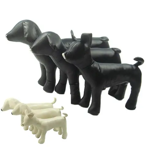 PU Leather Pet Dog Mannequins Dog Models Torsos Standing Position Small Dog Clothes Display Pet Dog Toys