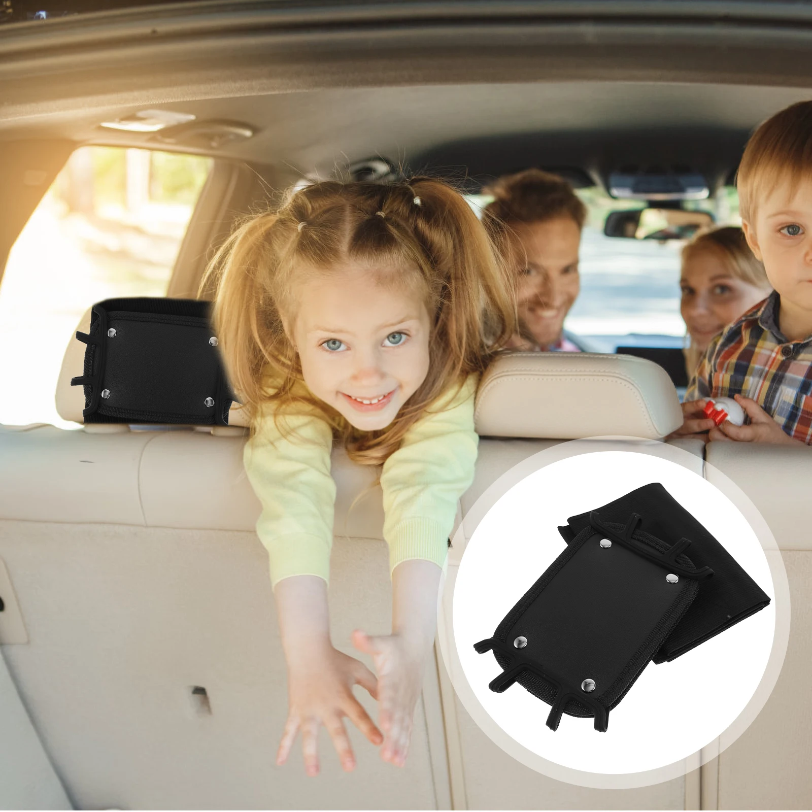 

Adjustable Mount 2 Pack Head Holder Car Seat Cradle Durable Rustproof Easy Install Strong Hook Loop Strap Retention