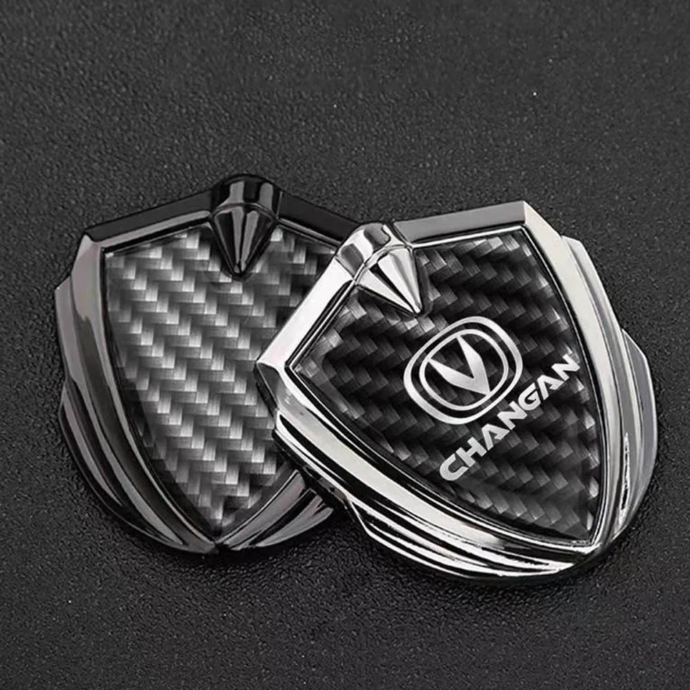 Car 3D Emblem Badge Sticker Carbon Texture Auto Parts For Changan CX70 CS55 CS75 Plus CS35 Filter Bunper CS15 Alsvin Hunter