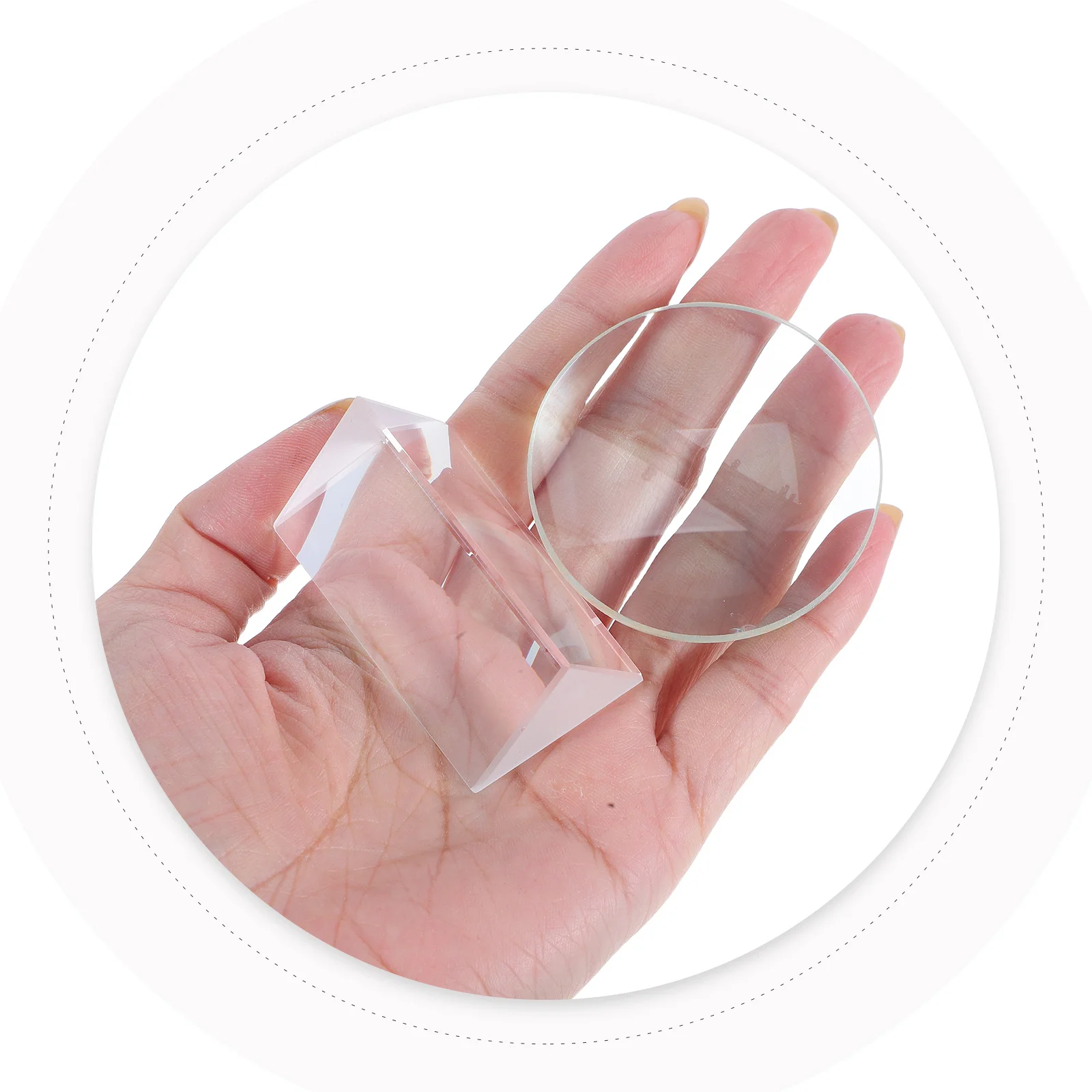 

5Pcs High Precision Physics Optical Lens Set Transparent Convex Concave for Teaching Lab Equipment Glass Lens Optical Equipment