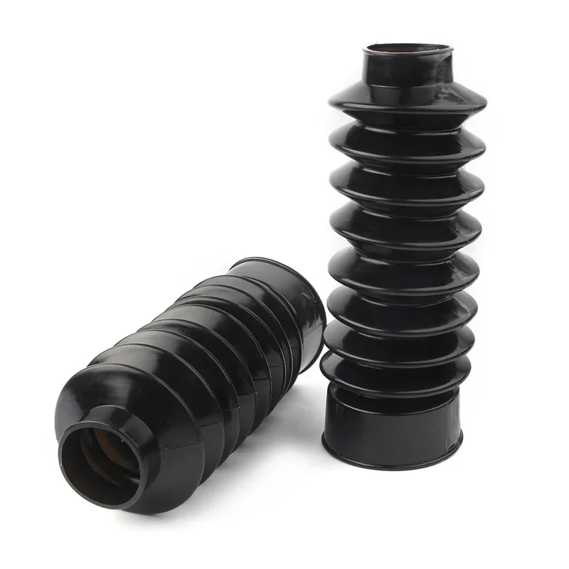Pop 2Pcs 41mm Universal Motorcycle Front Fork Boots Gators Covers Rubber For Harley Davidson Softail FXST Dyna FXDWG FXWG