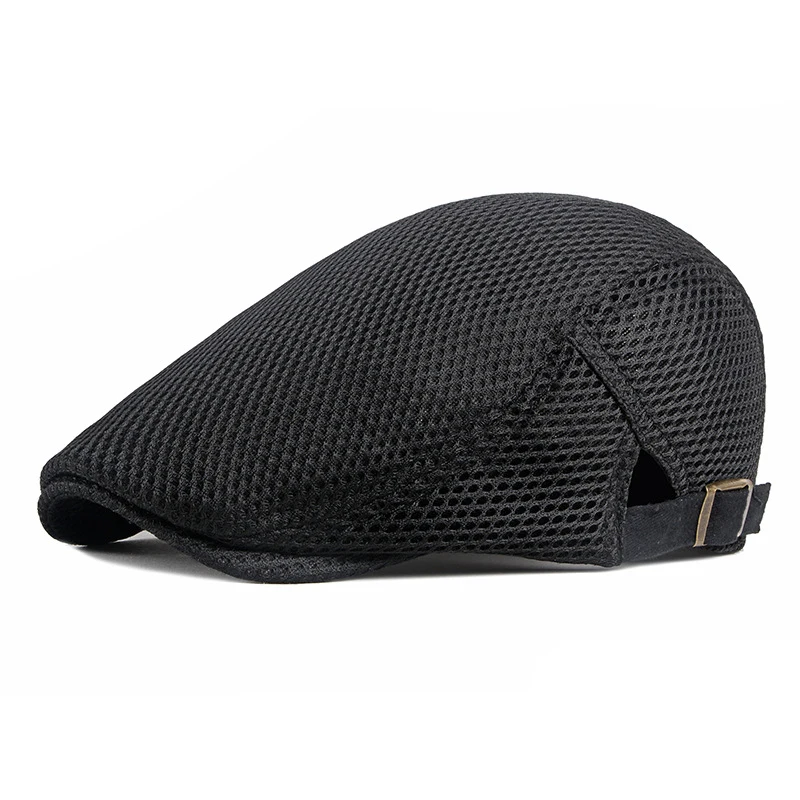 Herren Cabbie Flat Cap, atmungsaktives Mesh, Sommer-Frühlingsmütze, verstellbare Zeitungsjungen-Baskenmütze, Ivy Cap, ideale Wahl für Geschenke