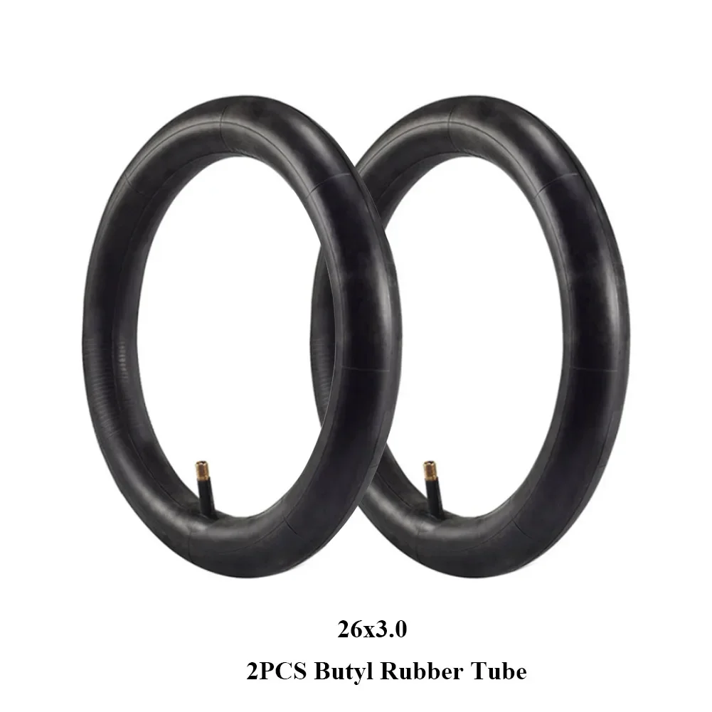 2PCS Bicycle Tube 26 X 3 26X3.0 26*3.0 26 * 3.0 Bike Butyl Rubber Inner Tube For Snowmobiles Bicycles ATVs Cycling Parts 26inch