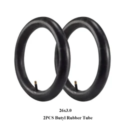 2PCS Bicycle Tube 26 X 3 26X3.0 26*3.0 26 * 3.0 Bike Butyl Rubber Inner Tube For Snowmobiles Bicycles ATVs Cycling Parts 26inch