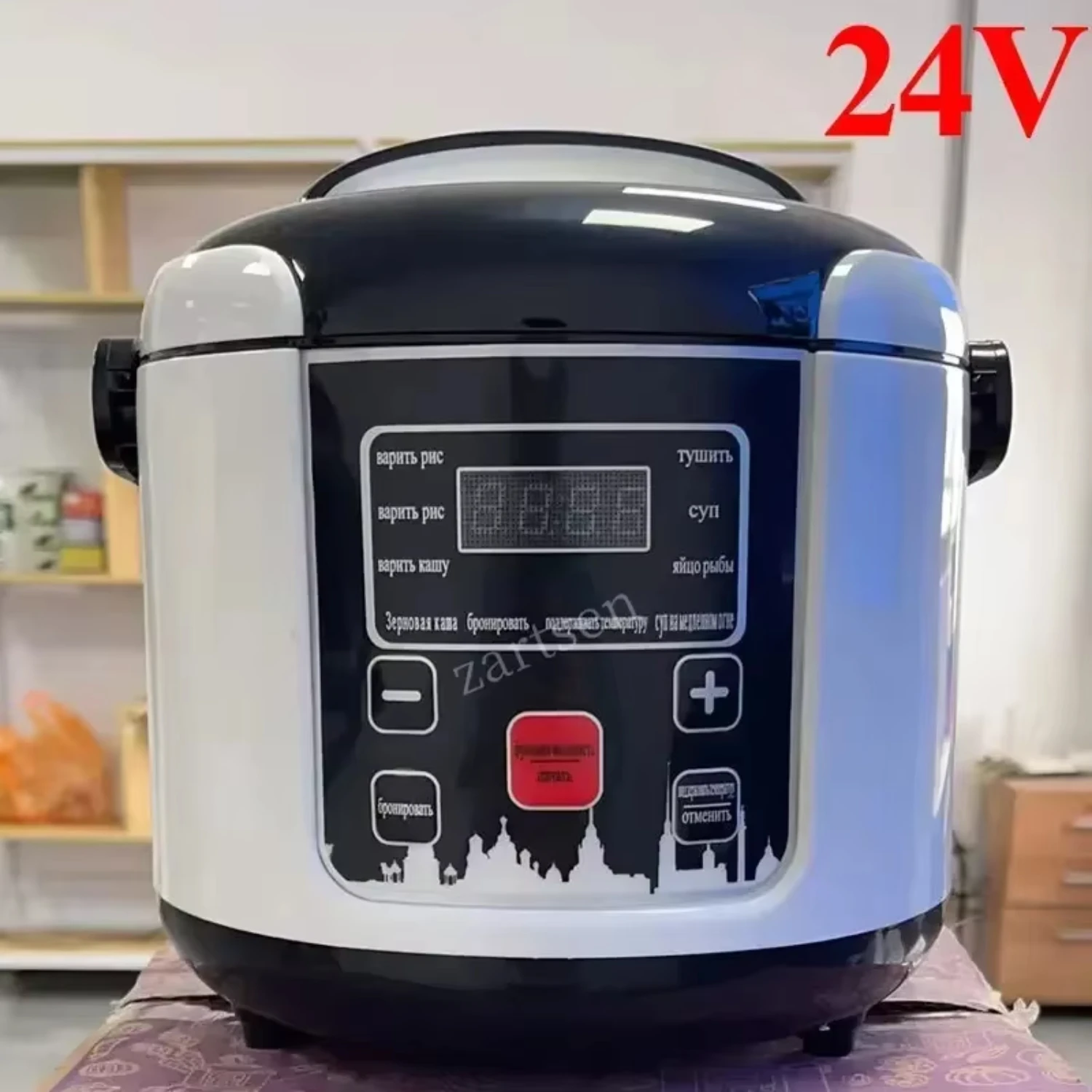 12V 24V  Rice Cooker Car Truck Soup Porridge Cooking Pot Fast Heating Lunch Box Mini Food Steamer Meal Heater Warmer 2L