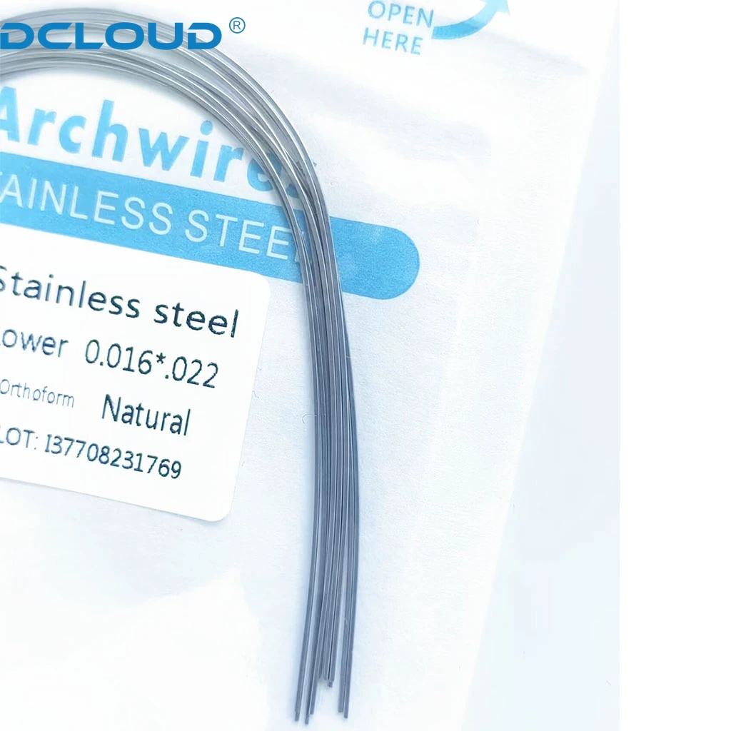 100 Stücke/10 Packungen Dental Kieferorthopädische Edelstahl Bogendraht Super Elastische Bögen Runde Rechteckige Natürliche Zahnarzt Materialien – Detail 7