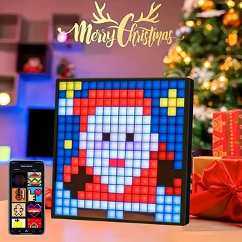 Smart LED pixel screen night light APP control programmable display DIY text animation photo frame pixel art home decor game room