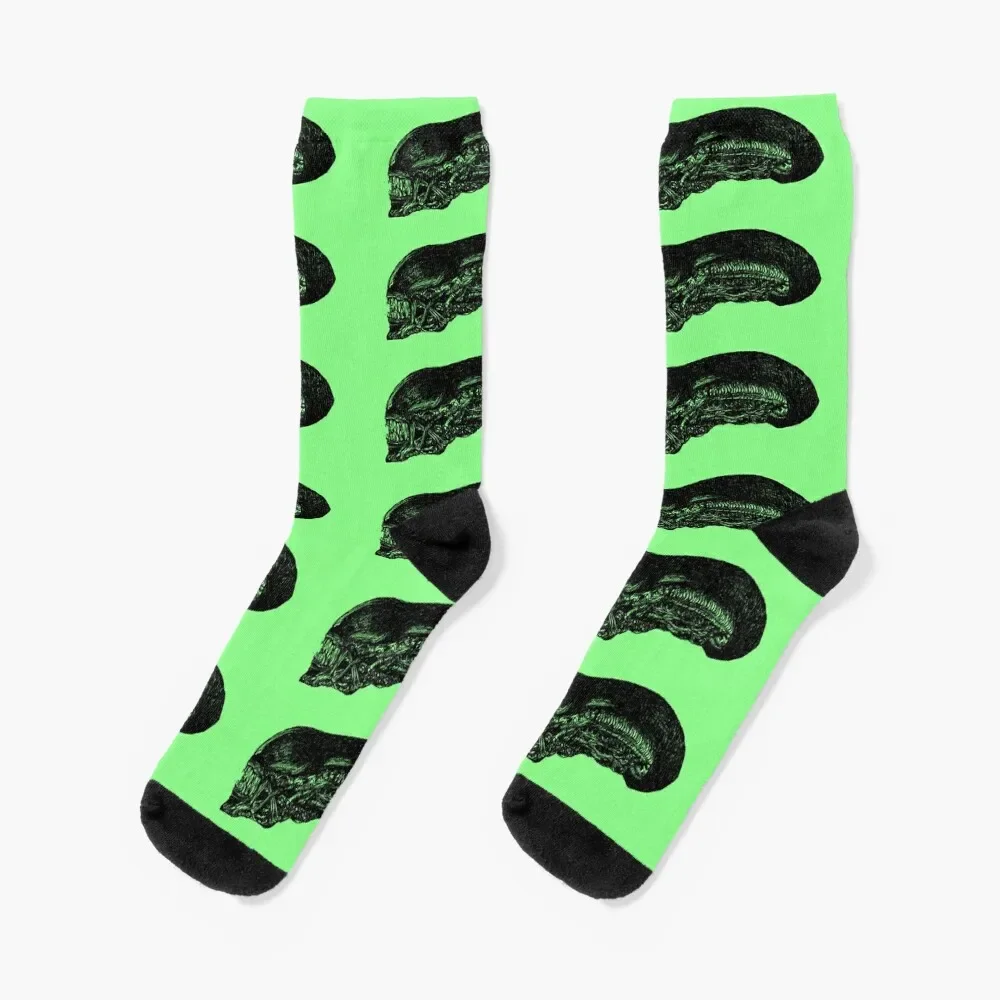 Xenomorph Socks Heating sock retro anti slip football Socks Male Women's