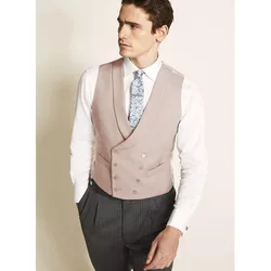 Men's Spring and Summer New Serge Vest Business Casual Double Breasted Sleeveless Vest Steampunk Suit Male Ouji Fashion Vests