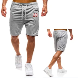 23 Creativity Print,Men Thin Sports Running Shorts,Summer Jogging Workout Short Pants,Drawstring With Pockets, Man Casual Shorts