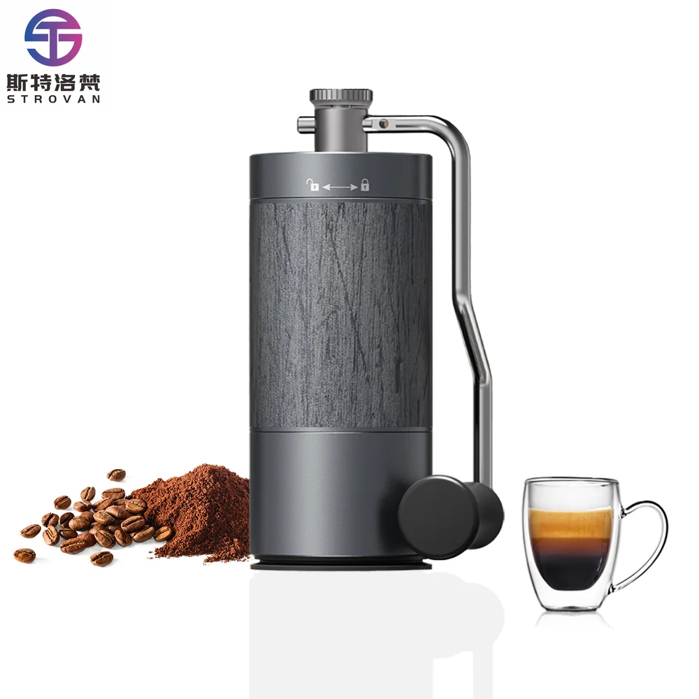 

STLF Compact Manual Coffee Grinder, Portable Coffee Grinder, Stainless Steel Mobile Hand Cranked Coffee Grinder, Durable ABS Bod