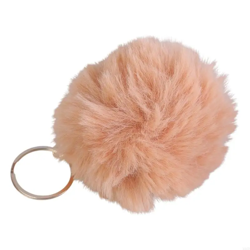 X90d 3 polegadas 3 polegadas macias pom pom chaveiro faux pompoms pompoms pingente bola charme para anel chave para