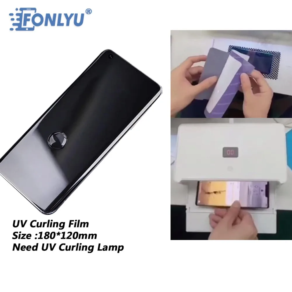 FONLYU UV Curling Hydrogel Film Scratch Proof After Curled Universal Screen Protector for All  Hydrolic Cutting Machine Plotter