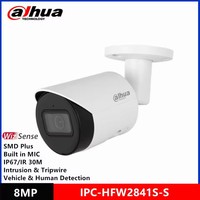 Dahua IPC-HFW2841S-S 2.8mm 8MP IP67 IR30M built in MIC SMD Plus WizSense Bullet ip camera