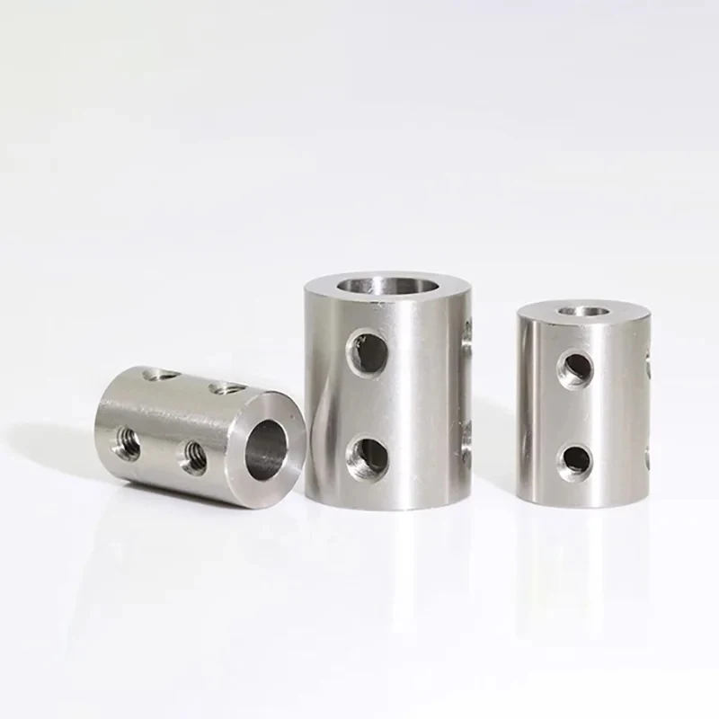 30x40mm Stainless Steel Double-Hole Rigid Coupling / 2-Piece Clamp Style Shaft Connector for Stepper & Servo Motors