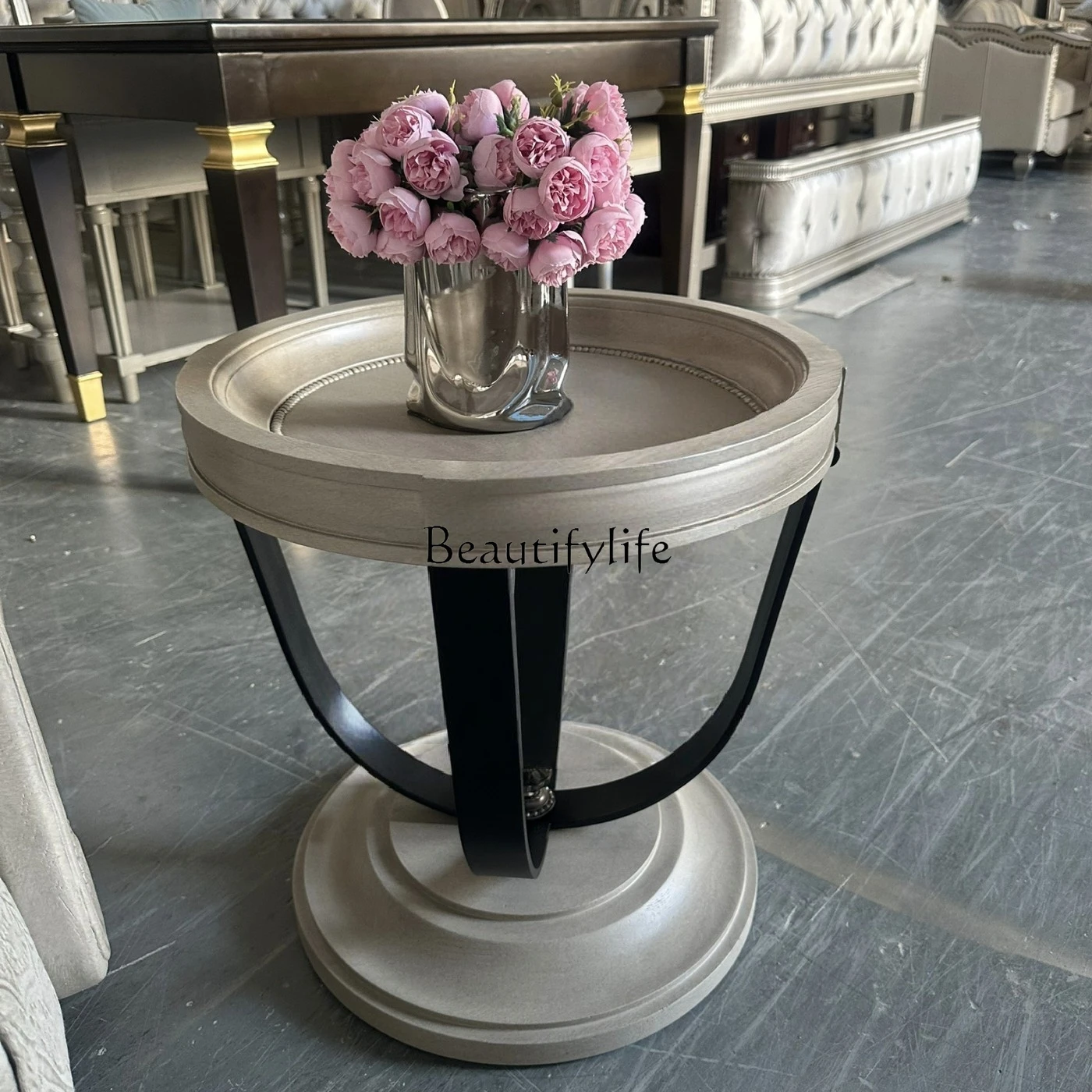 อเมริกันแสงหรูหราไม้เนื้อแข็งรอบแกะสลักหมายเลขมุมย้อนยุคเก่าขอบหมายเลข