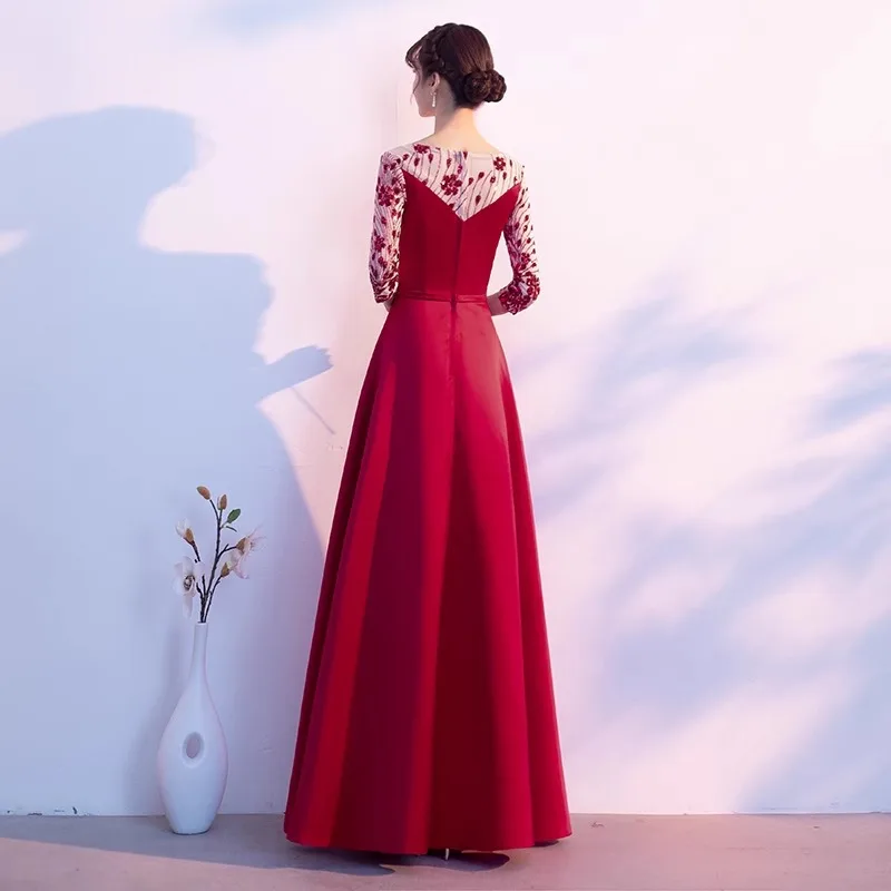코러스 코스튬 롱 호스트 포멀 원피스, 고급스러운 연회 의상, 2024 신상 여성