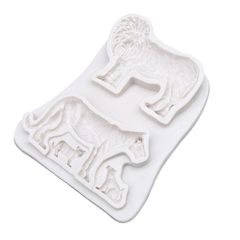 3D Dschungeltiere Giraffe/Löwe/Elefant Silikonform Fondant Schokoladenform Kuchendekorationswerkzeuge DIY Tonmodell Backzubehör – Detail 8