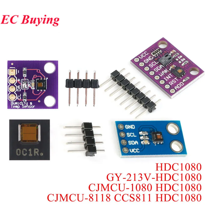 CCS811 HDC1080 CJMCU-8118 Carbon Monoxide CO VOCs GY-213V-HDC1080 CJMCU-1080 Temperature and Humidity Gas Sensor Module