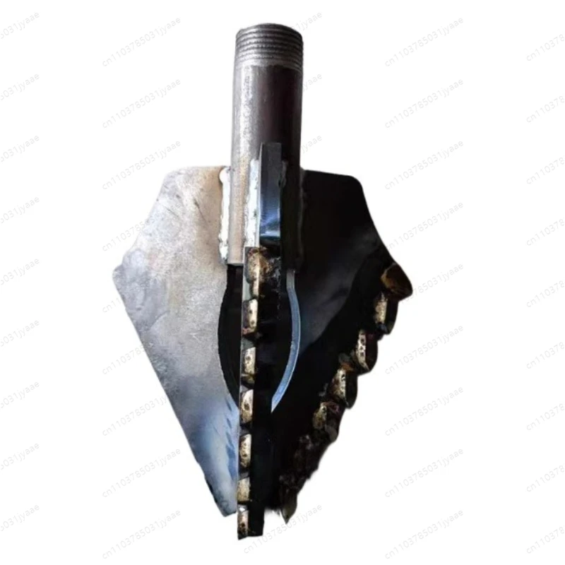 Small Water Well Drilling Rig Drill Bit, Suitable for Three-wing Alloy Sand Layer, One-inch Drill Pipe Drilling Machine