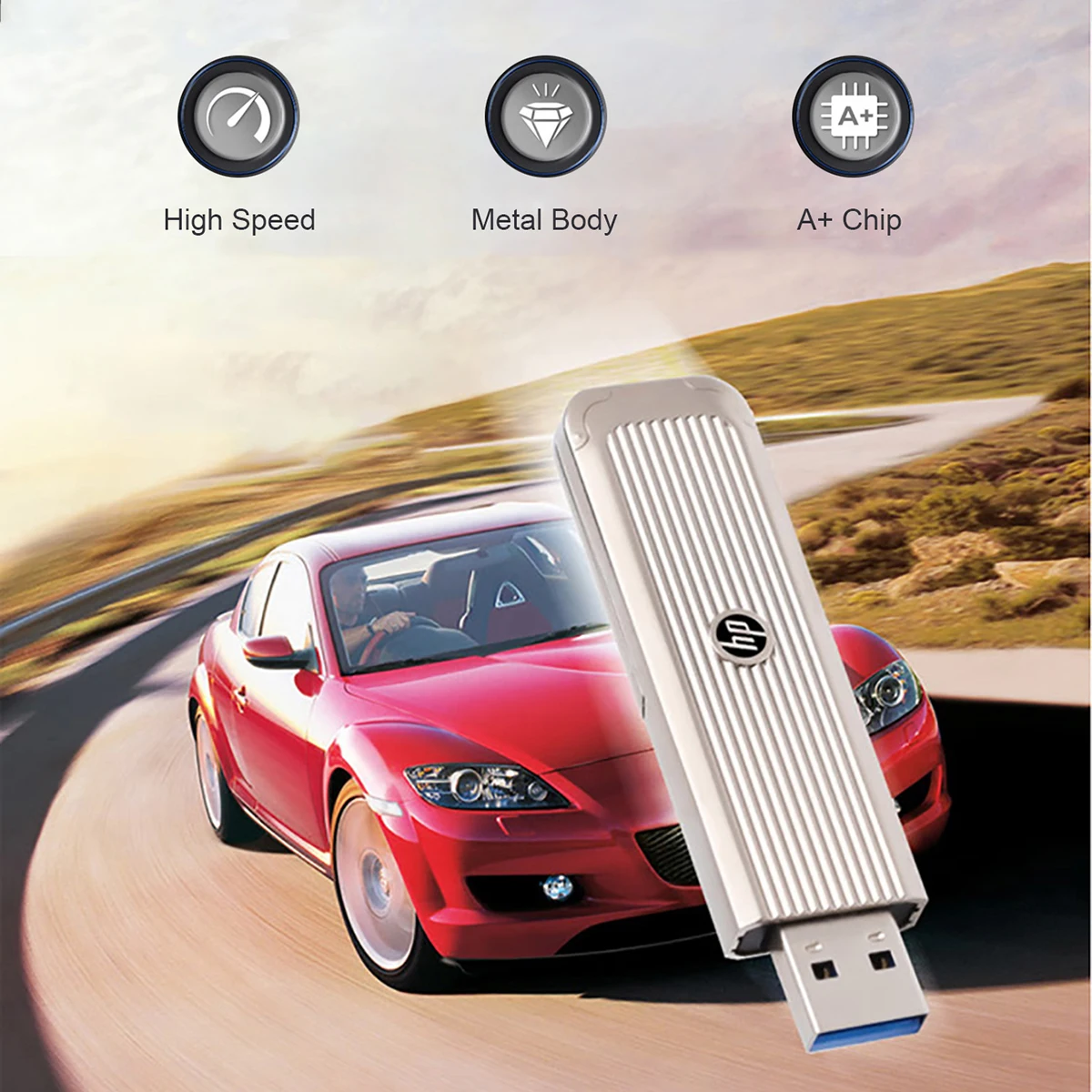 HP Portable SSD 1TB Eksternal Solid State Drive USB3.2 Flash Disk 512GB Flashdisk 256GB Memory Stick Perangkat untuk Laptop Desktop