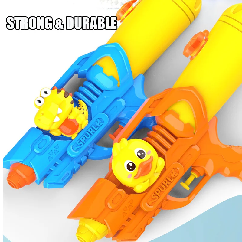 การ์ตูนไดโนเสาร์เป็ดน้ําปืนของเล่นขนาดใหญ่ความจุฤดูร้อน Holiday Pool Beach Water Blaster สเปรย์น้ําอัตโนมัติปืนพก