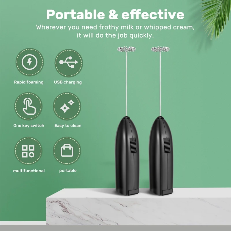 핸드 헬드 휴대용 우유 거품기, 커피 거품기, 배터리 작동-전기 거품기, 커피 교반기, 우유 거품기, 미니 믹서, 유용한 선물