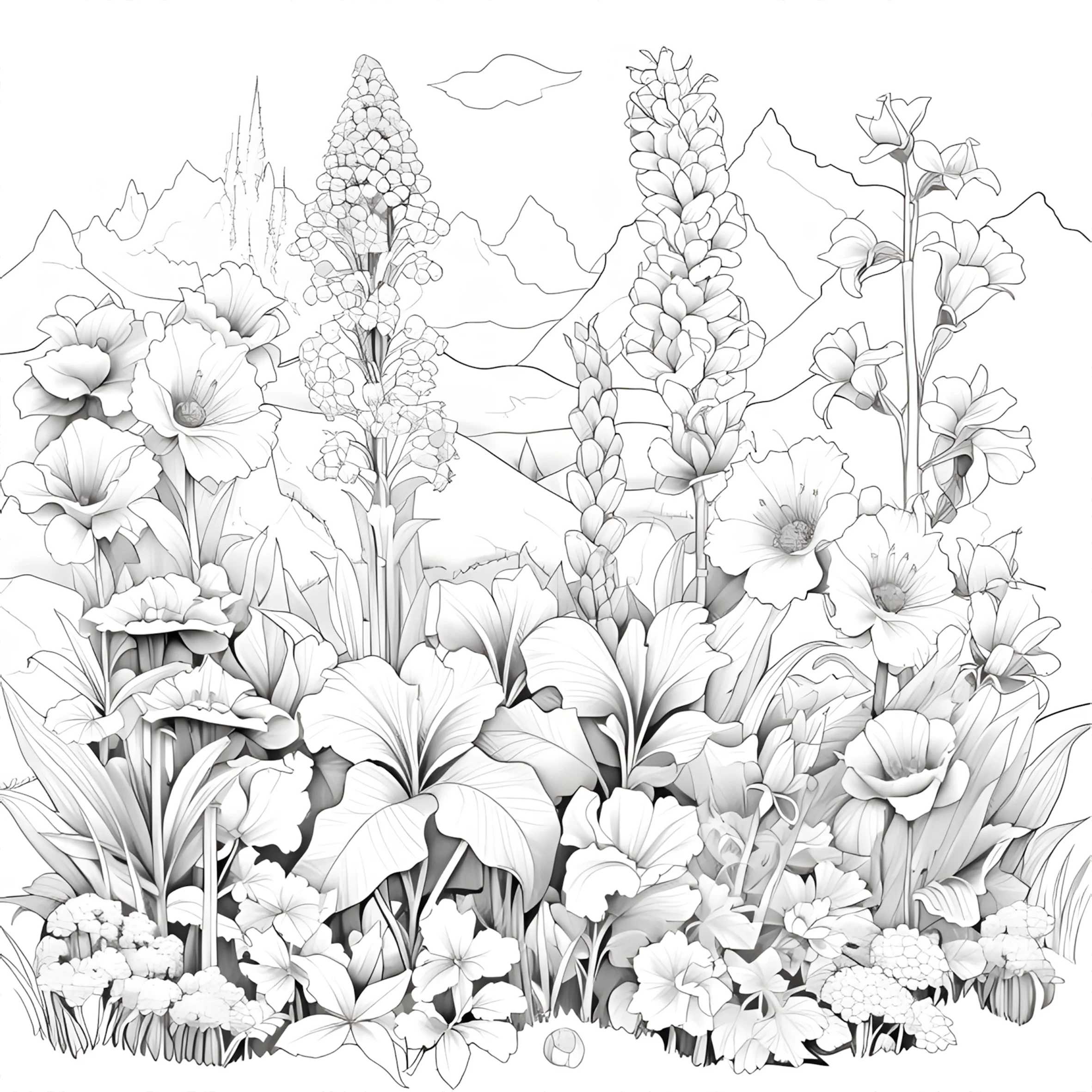 Beautiful Flower Patterns Coloring Book for Adults Cute Drawing Book Perfect Gift for Party and Birthday