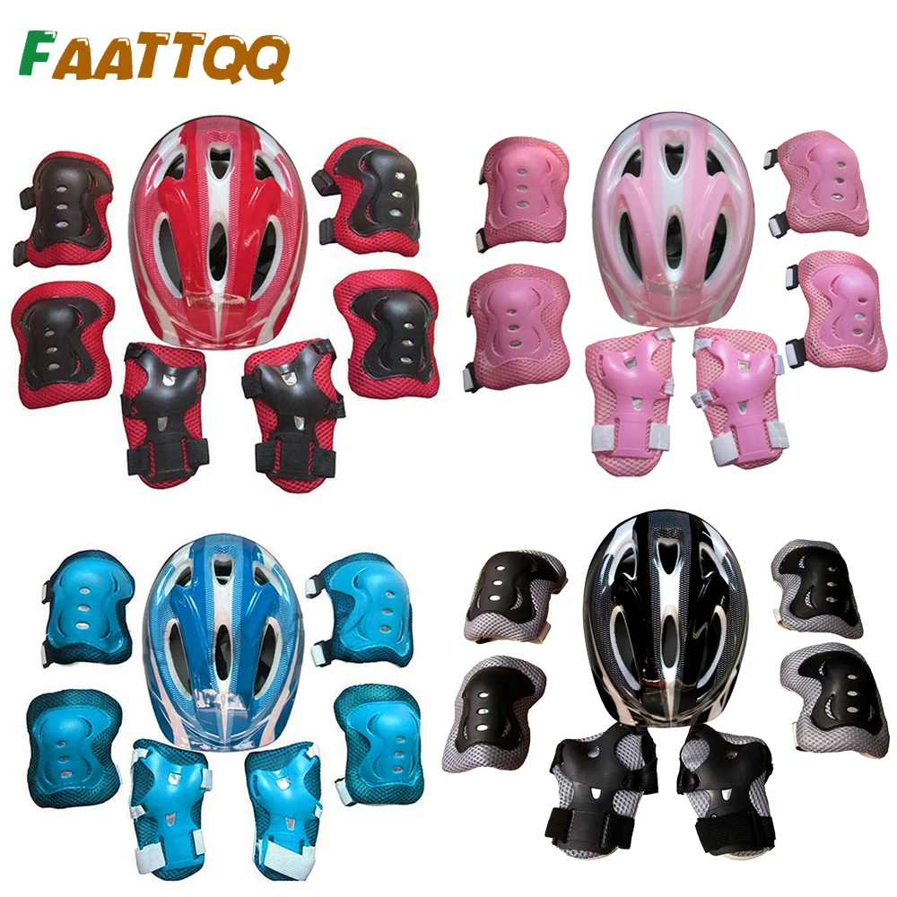 

Kids Helmet Knee Elbow Wrist Pads,Toddler Helmet with Protective Gear Set for Bicycle Cycling BMX Skating Skateboard Scooter