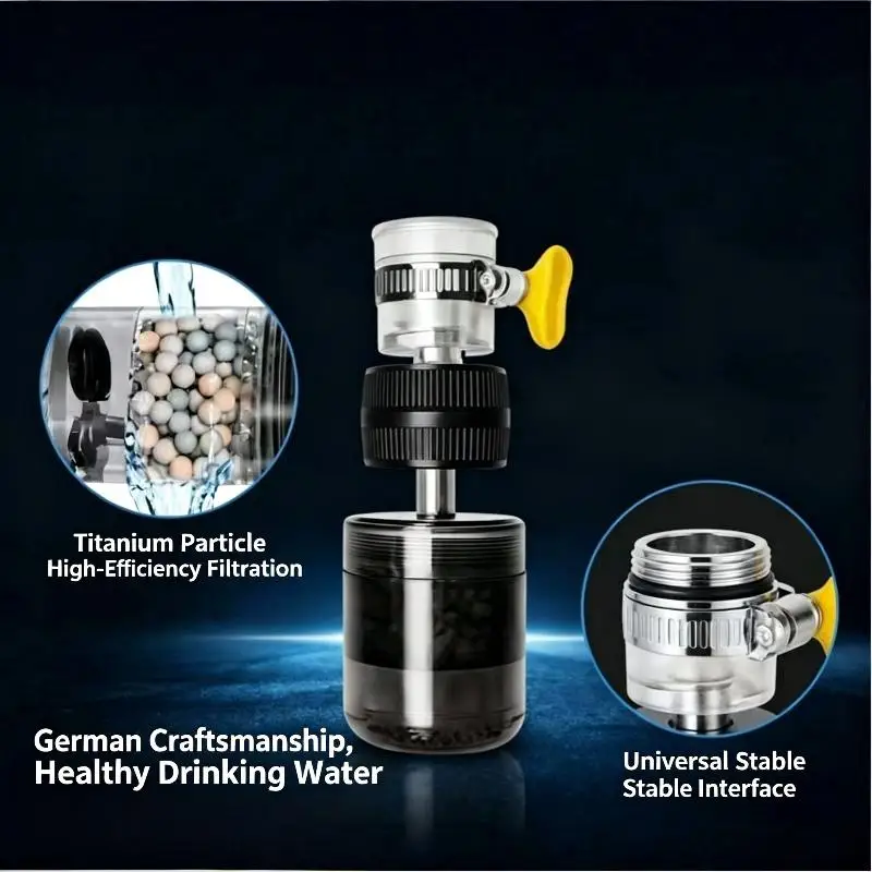 Titanium-Wasserhahnfilter Effiziente Verunreinigungs-Entfernung Einfache Installation Für den täglichen Gebrauch in der Küche zum Waschen von Gemüse – Detail 9