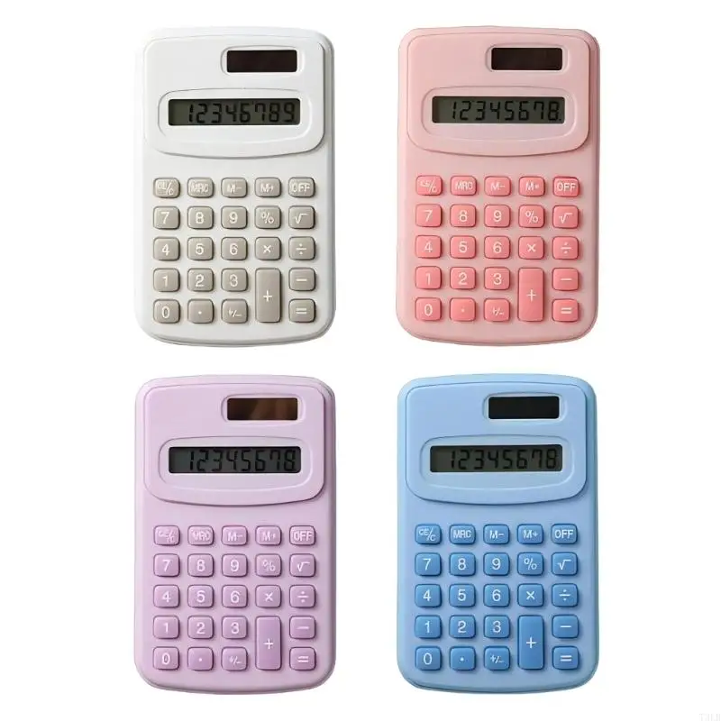 

T3LB Colorful Calculator Electronic Standard Calculator with 8 Digit Display Mechanical Buttons for Office School