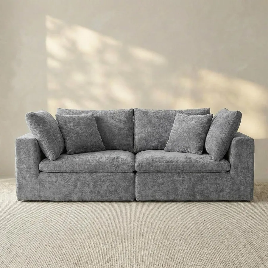 108'' Oversized Modular Sectional Sofa, Deep-Seat Cloud Couch