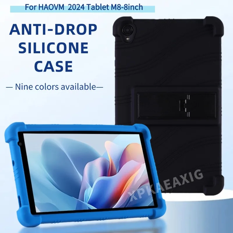 

For HAOVM 2024 Tablet M8 8 inch Tablet Kickstand Coat Shockproof Cover Andriod Tablet Case Soft Silicon Protective Shell