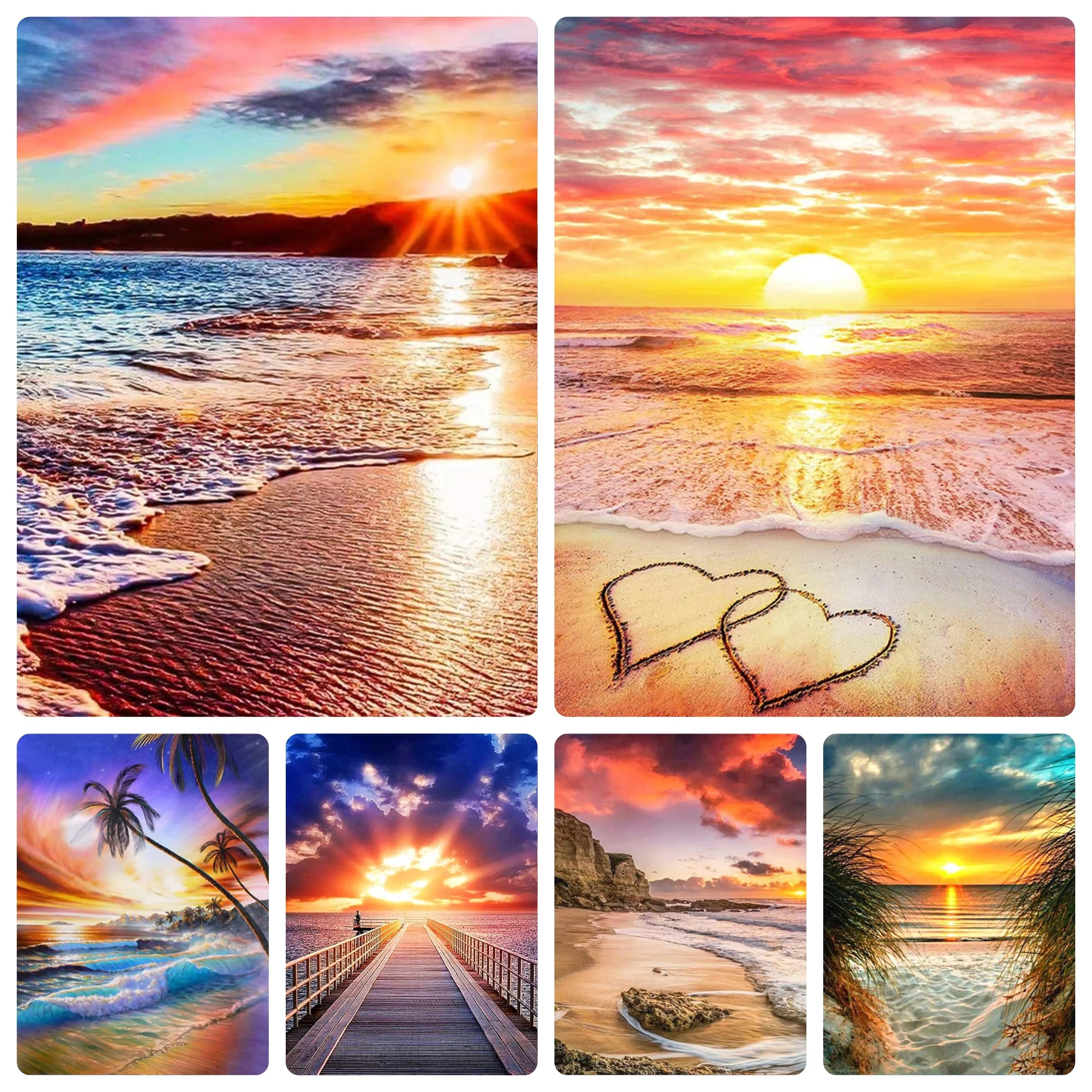 

Jigsaw Puzzle 500 1000 1200pcs Beach Sunset Landscape For Adults Home Decor Gift Brain Teaser Family Game
