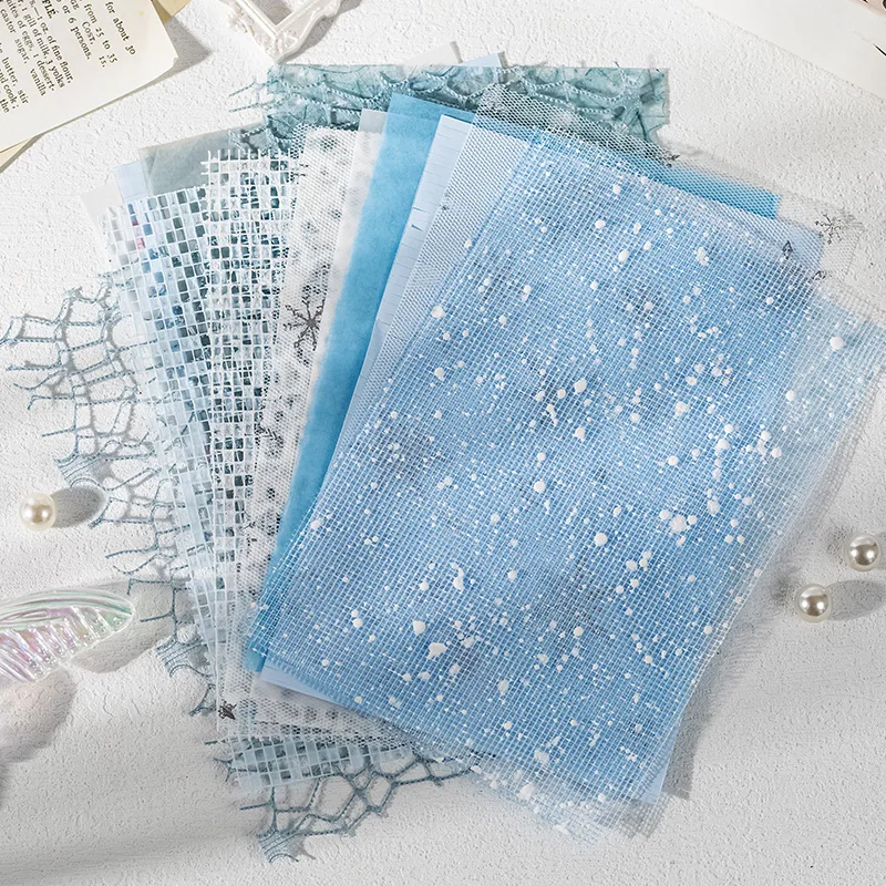 16 Sheets/Bag Laser Cut Special Paper for Scrapbooking DIY, Junk Journal, Collage Decoration, Card Making Craft Supplies