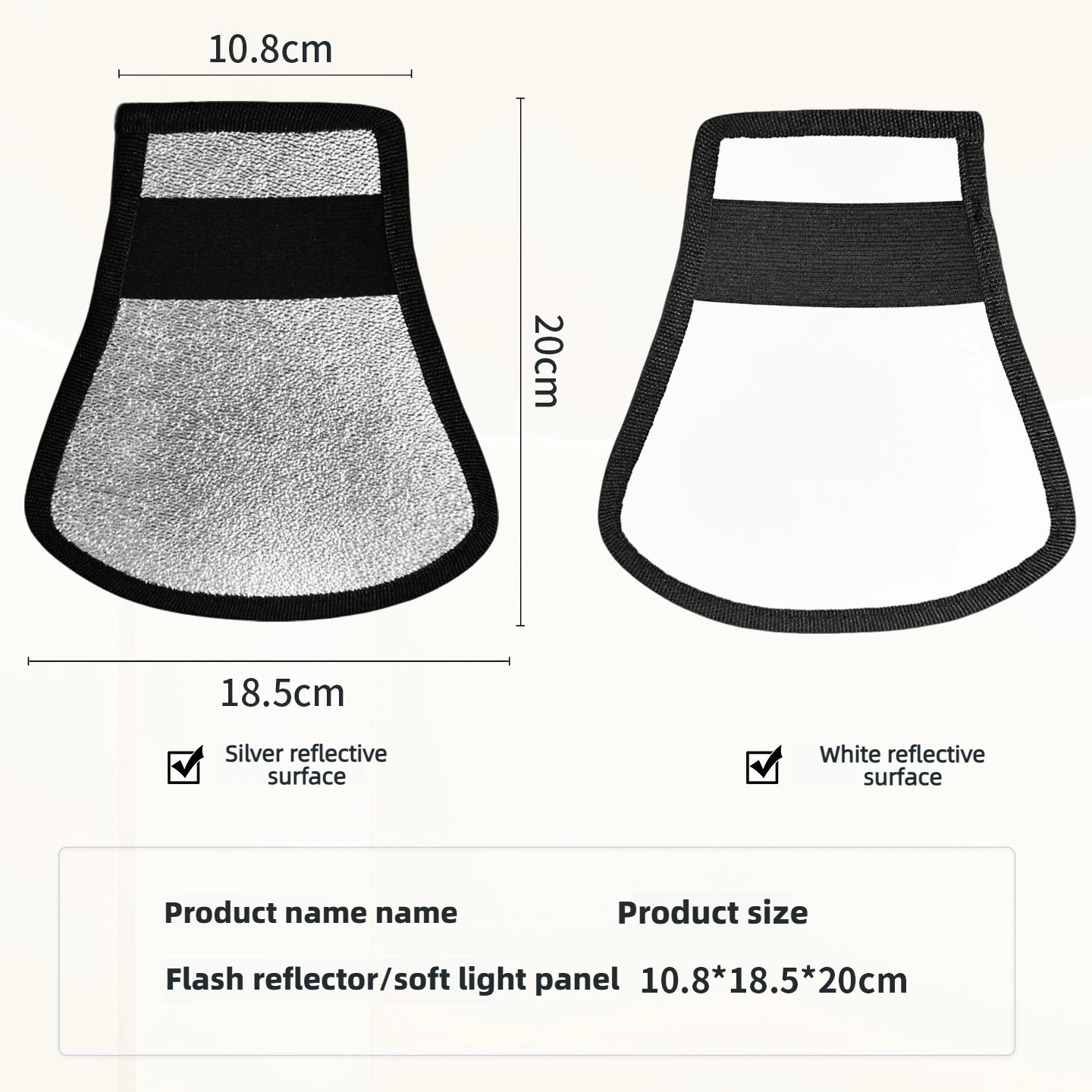 Universal Camera Flash Reflector Diffuser Silver White Bounce Card for Canon Nikon Sony DSLR Speedlite Flash Light Accessories