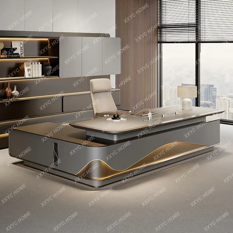 AAhot Sale L Shaped Modern Office Desk Executive Work Luxury Conference Computer Desk Manager Reading Modern Furniture