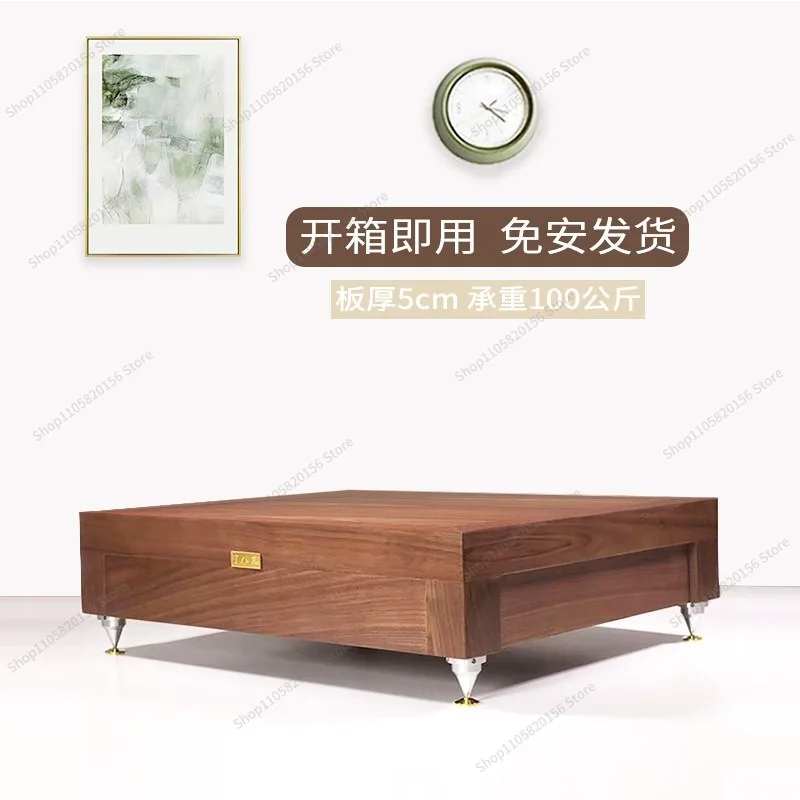 For Solid Wood HiFi Equipment Rack Single Layer Audio Amplifier Stand Audio Gear Support Cabinet