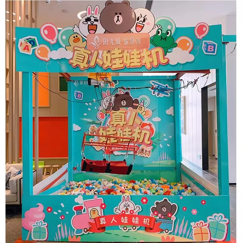 Fun Happy Vending Game Coin Operated Toy Crane Games Human Claw Machine for Kids