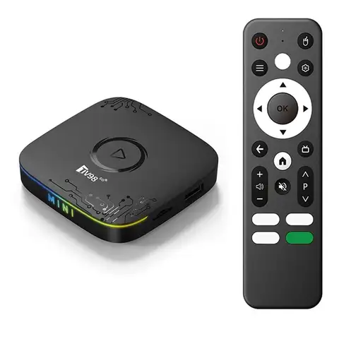 T23C TV98 Mini Android 14 Smart TV Box ATV Ultra HD 8K Video Wifi6 2.4/5G Portable Media Player Voice Remote Support