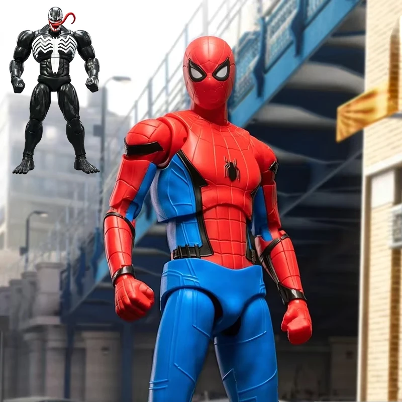 

Подлинная сборная модель Findjoy 1/12, классический красный и синий костюм Человека-паука, подвижная собранная фигурка Venom, игрушка для мальчиков, подарок